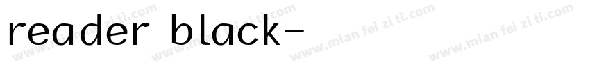 reader black字体转换